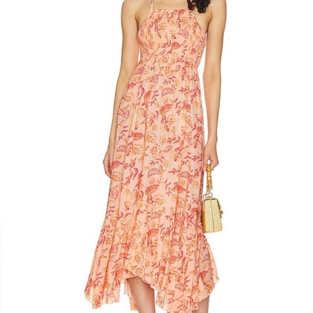 Free People Pink Floral High Low Dress